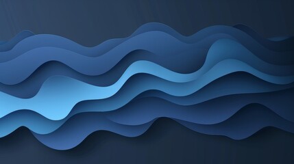 Abstract background forming modern blue wavy shape