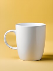 Mug Mockup, Ceramic mug on white background. Blank drink cup for your design.