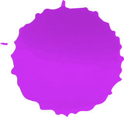 Bright Purple splash. Grunge ink blot and drop. High quality illustration for holiday design.