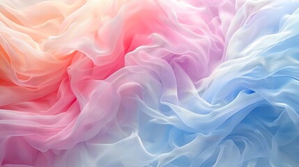 Obraz premium Ethereal Swirls of Pastel-Colored Fabric