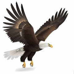 Obraz premium 3D eagle in white background vector image