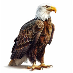 Obraz premium 3D eagle in white background vector image