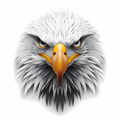 Fototapeta premium 3D eagle in white background vector image