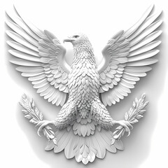 Fototapeta premium 3D eagle in white background vector image