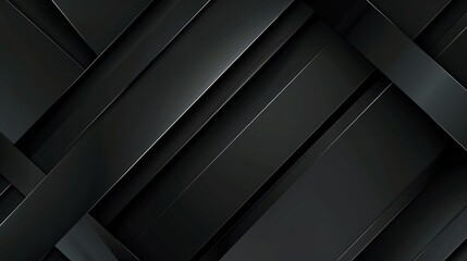 Fototapeta premium Dark abstract background with overlapping diagonal stripes creating modern design