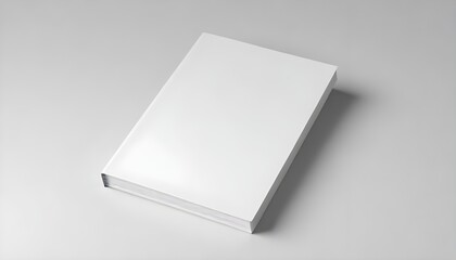plain blank white Blank vertical book  white mockup object