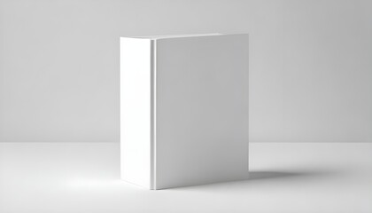 plain blank white Blank vertical book  white mockup object