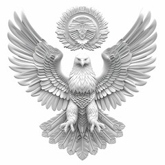 Obraz premium 3D eagle in white background vector image