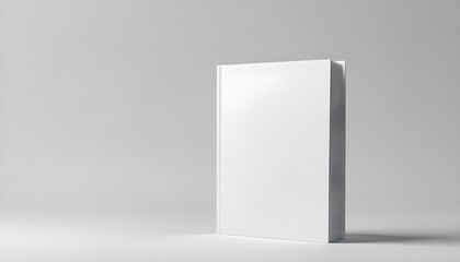 plain blank white Blank vertical book  white mockup object
