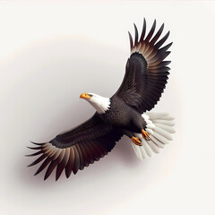 Fototapeta premium 3D eagle in white background vector image
