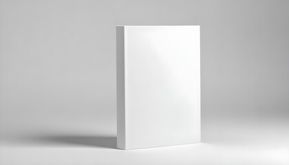 plain blank white Blank vertical book  white mockup object