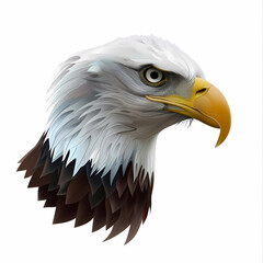Obraz premium 3D eagle in white background vector image