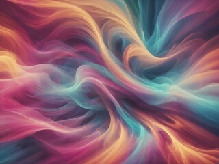 Obraz premium Mesmerizing swirls of colorful smoke against a black canvas