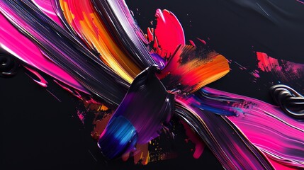 Abstract background flowing with vivid colors and brushstrokes