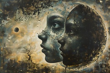 Surreal Dual Faces in a Cosmic Landscape