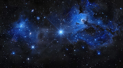 A mesmerizing view of a deep space nebula surrounded by twinkling stars, showcasing the vast beauty and mystery of the universe.