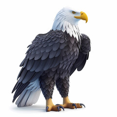 Obraz premium 3D eagle in white background vector image