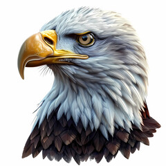 Obraz premium 3D eagle in white background vector image