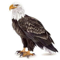 Fototapeta premium 3D eagle in white background vector image