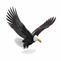 Fototapeta premium 3D eagle in white background vector image