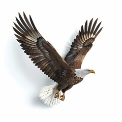 Obraz premium 3D eagle in white background vector image