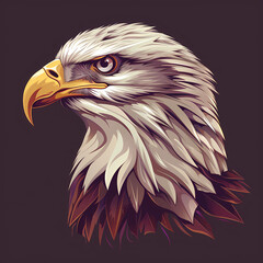 Fototapeta premium 3D eagle in white background vector image