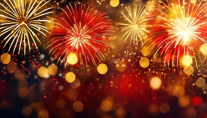 fireworks in the night sky