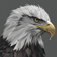 Fototapeta premium 3D eagle in white background vector image