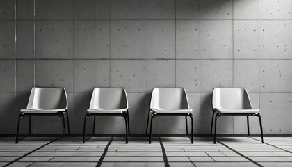 white chairs in a row