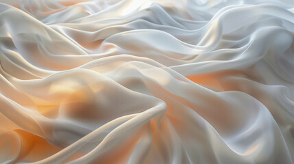 Fototapeta premium Soft, flowing fabric gently moving in a light breeze.