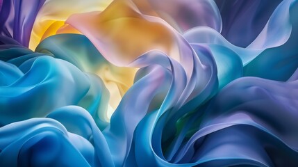 Obraz premium Abstract background flowing fabric creating wavy folds