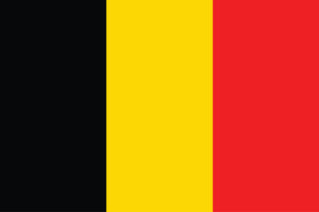 Fototapeta premium Flags of Belgium. Flat element design. National Flag. White isolated background 