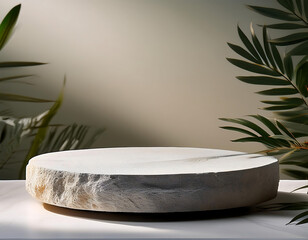  3D Product Display with Stone Platform- A minimal stone platform for displaying beauty prod_1(10)