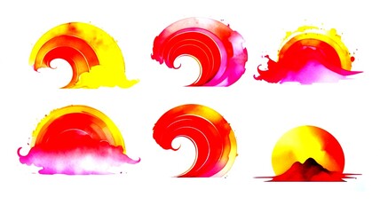 abstract colorful wave background