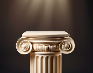  Ancient Greek Column Podium- A podium with classic Greek columns, suitable for historical o_1(35)