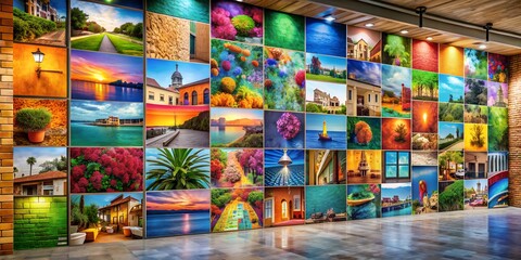 Fototapeta premium A picture on a wall informative Vibrant engaging AI Generative