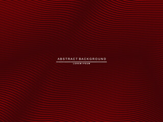 Abstract red glowing geometric lines on dark red background. Modern shiny red curved lines pattern. Futuristic technology concept, suitable for covers, posters, banners, brochures, websites, etc.