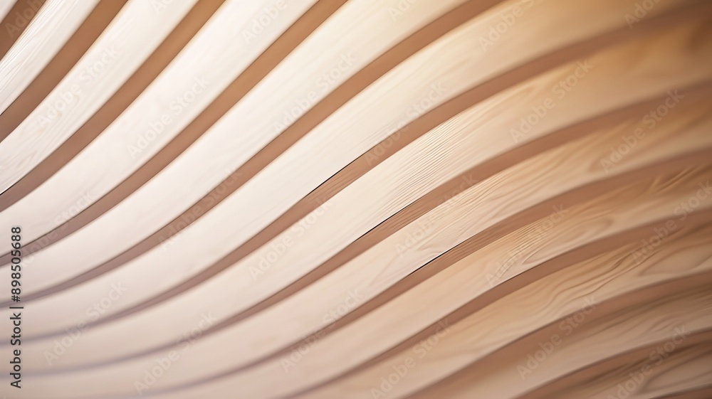 Poster abstract background wallpaper. curved textured surface of an organic, light brown wood grain with ve
