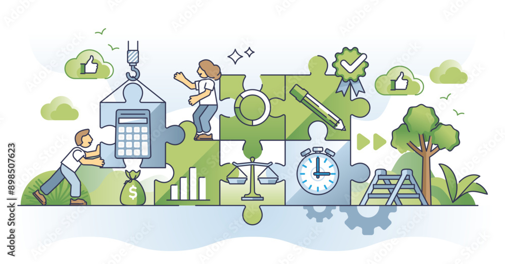 Poster unity in diverse and building effective teams for company outline concept, transparent background. b