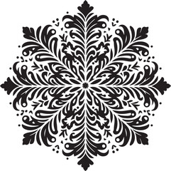 Snowflake Silhouette Vector Illustration
