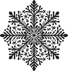 Snowflake Silhouette Vector Illustration