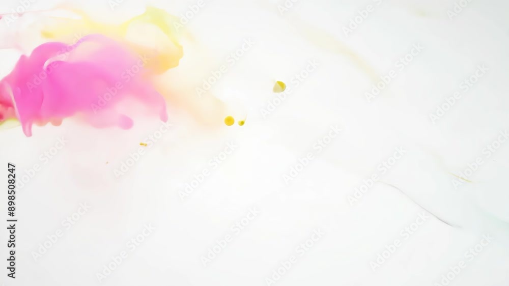 Poster abstract colorful ink swirl on a white background. concept: suitable for backgrounds, design element