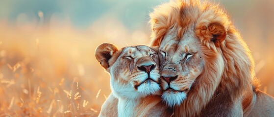 Wildlife animals showing tender affection, realistic and detailed, Soft lighting, High resolution, Photographic realism, Peaceful and heartwarming 8K , high-resolution, ultra HD,up32K HD