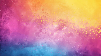 Fototapeta premium Abstract magenta cyan yellow gradient grainy background with colorful noise texture for summer banner design