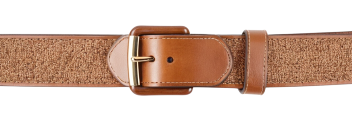 brown leather belt isolated