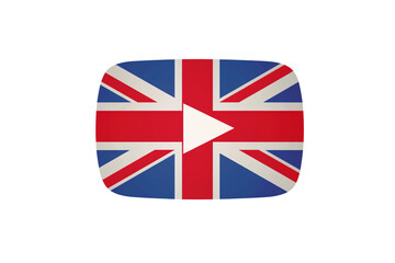 a flag with a play button