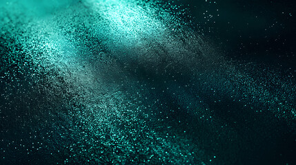 Black and bright teal grainy gradient background with vibrant noise texture for summer banner design