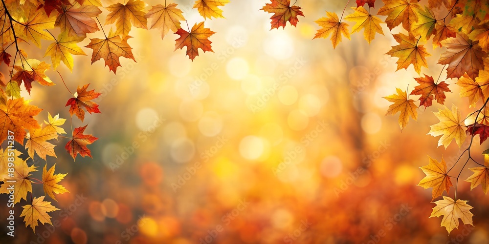 Wall mural Background of autumn leaves Autumn background AI-Generated Content