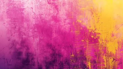 Bright magenta yellow grainy background with vibrant noise texture for gradient retro poster design