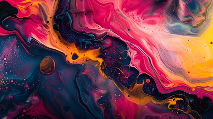 Abstract Fluid Art: A mesmerizing abstract background created with fluid art techniques and vibrant colors.
